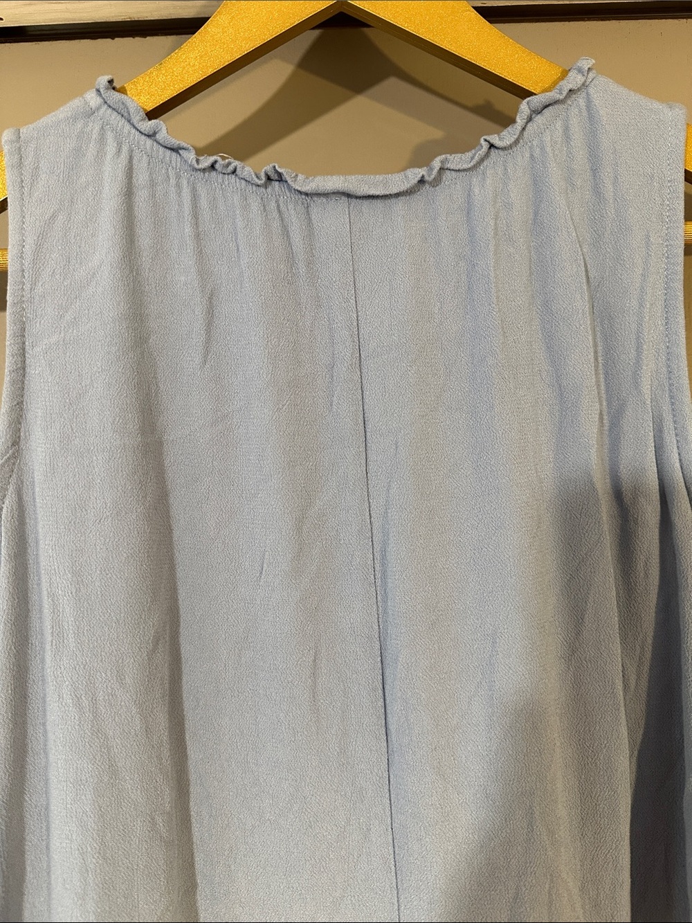 L Love Colorblock Midi Dress Size S Blue Cream Coral Sleeveless Flowy - Picture 9 of 10